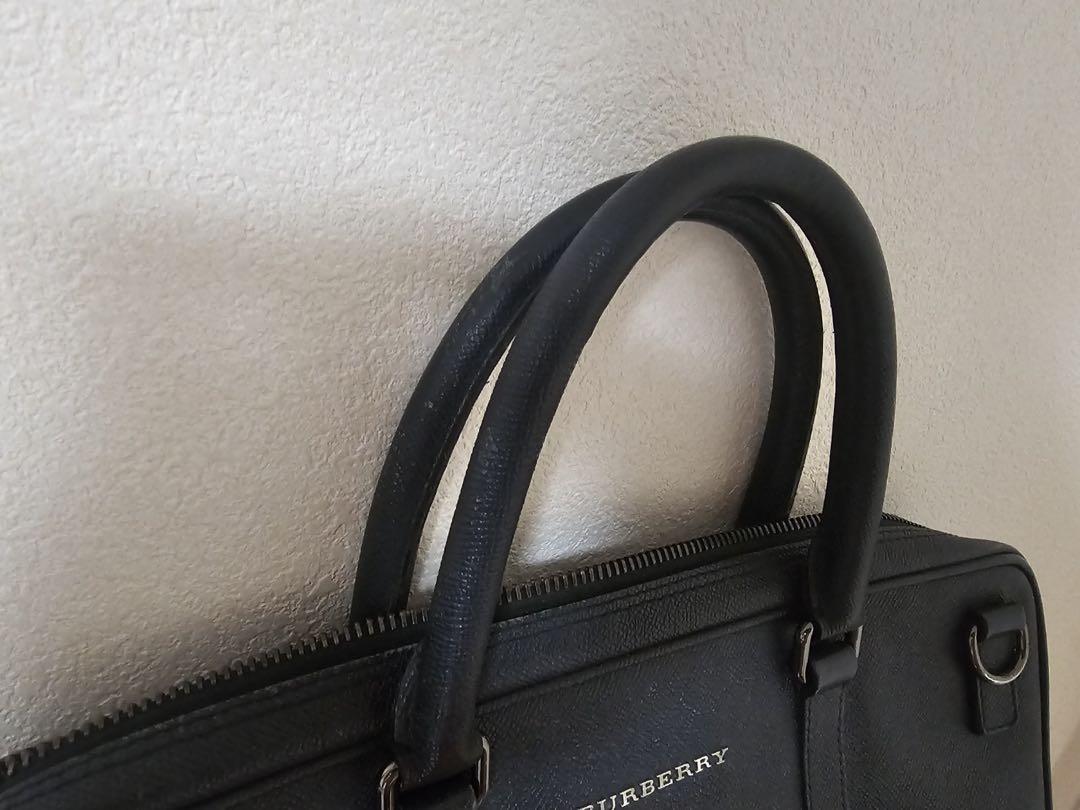 BURBERRY ネイビー ビジネスバッグ