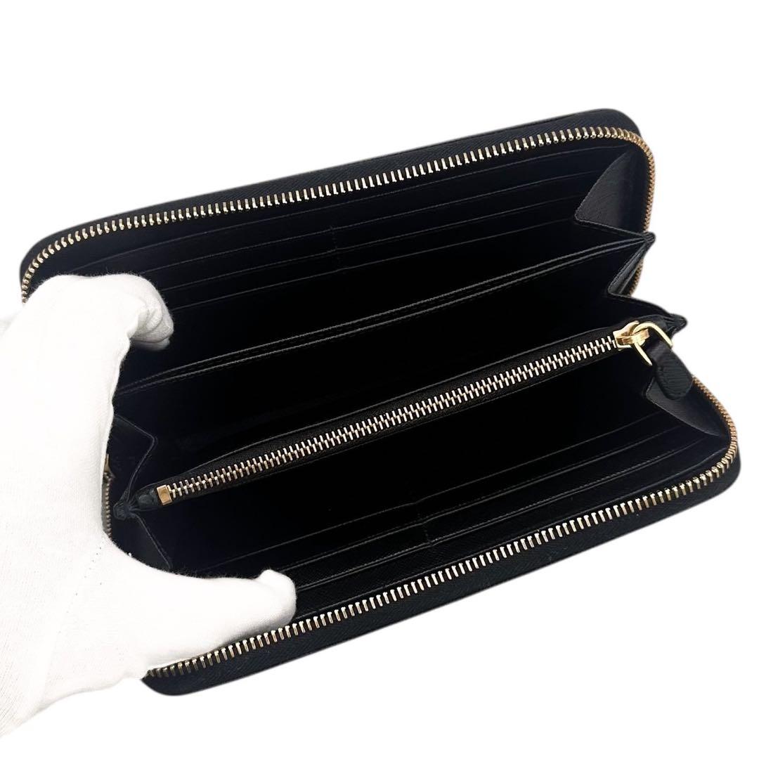 極美品 箱付き プラダ サフィアーノ 長財布 小銭入れ カード コンパクト 財布 極美品 箱付 プラダ サフィアーノ 長財布 小銭入れ コイン