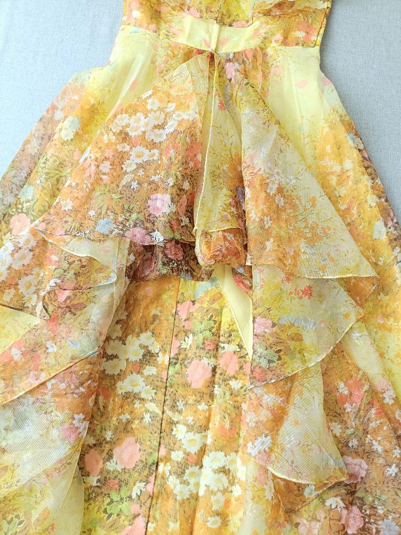 US古着 ユニオンメイド 花柄マキシドレス ウエディング ワンピース プレーリー