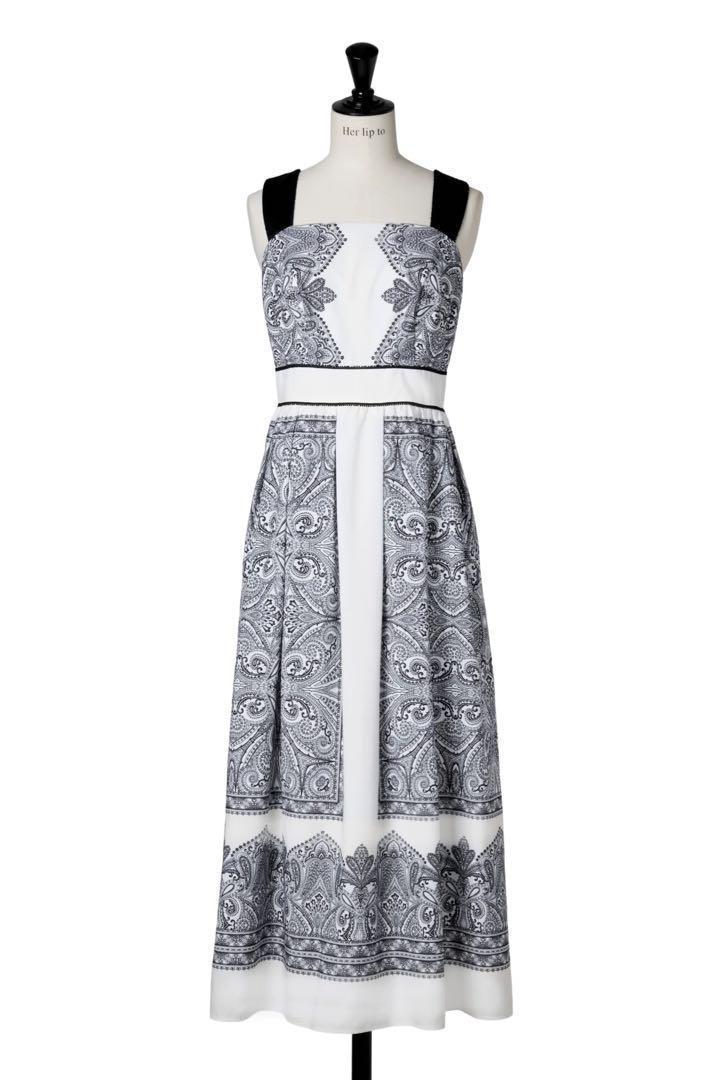 herlipto Marbella Panel Printed Dressワンピース