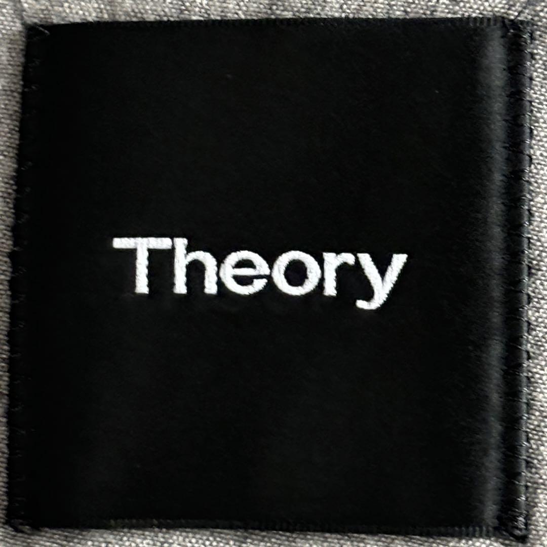 【現行品】Theoryセオリー　リネン混　テーラードジャケット　グレー　38