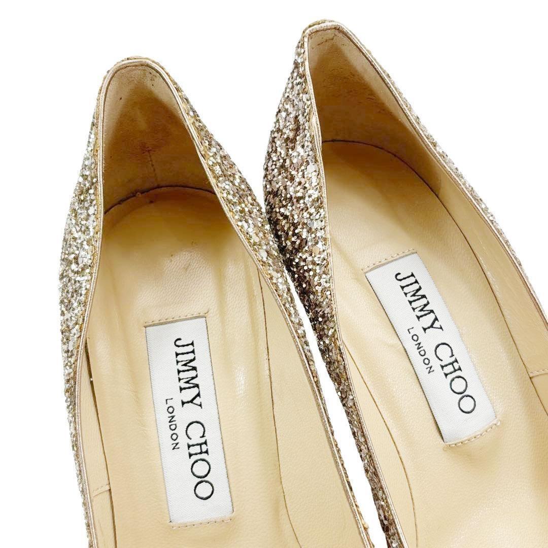 JIMMY CHOO ジミーチュウグリッターパンプスABEL