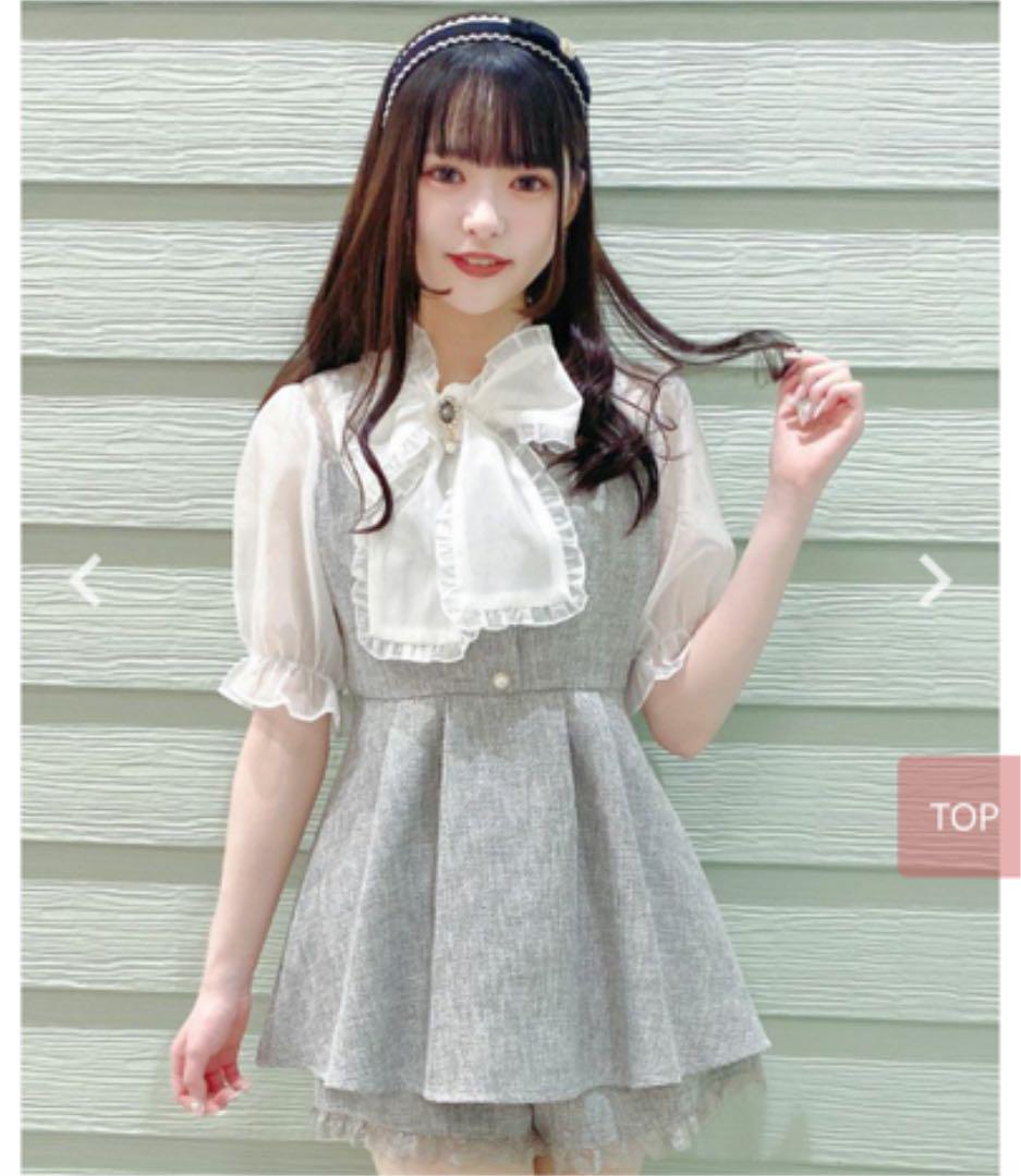 オレンジ系,FREE SIZE競売 BIGリボンツイードセットアップ ROJITA ミニ 期間限定30%OFF! ROJITA セットアップ ひざ丈ワンピース