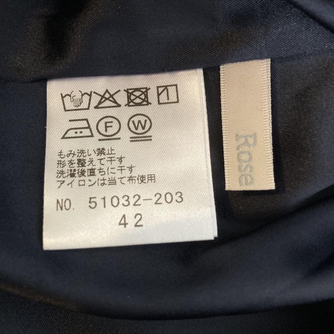 美品　大きいサイズ　ローズティアラ　バックリボン　ブラウス　チュニック　長袖