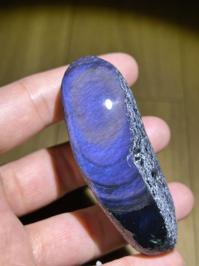 十勝石玲瓏(研磨品)青紫