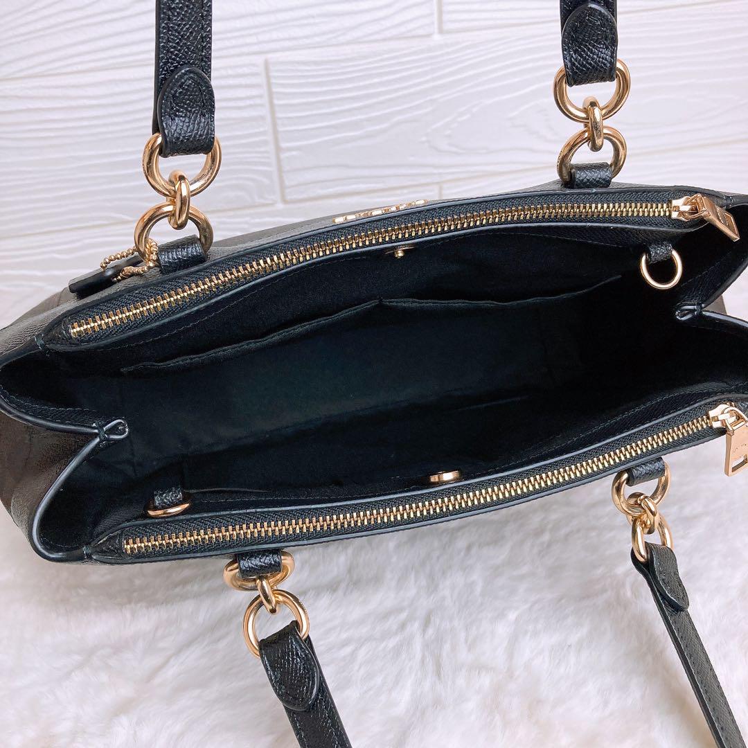 極美品☆COACHコーチ2wayトートバッグ シグネチャー レザー ブラウン