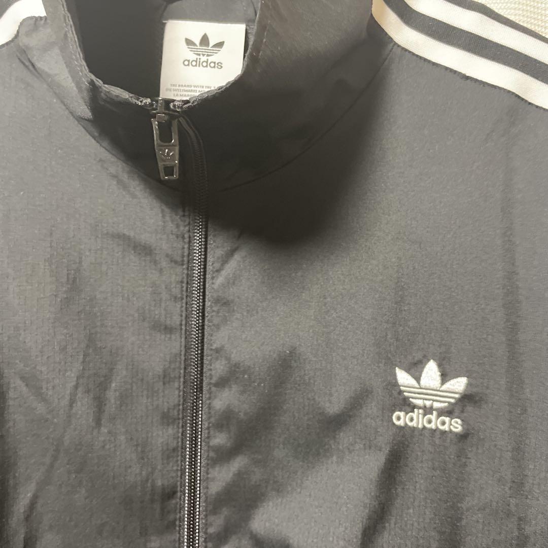 希少 adidas ナイロンジャケット オーバーサイズ トラックトップ 黒