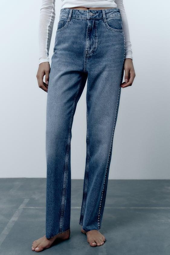ZARA】Z1975 WIDE-LEG ハイライズE デニムパンツ ボトムス