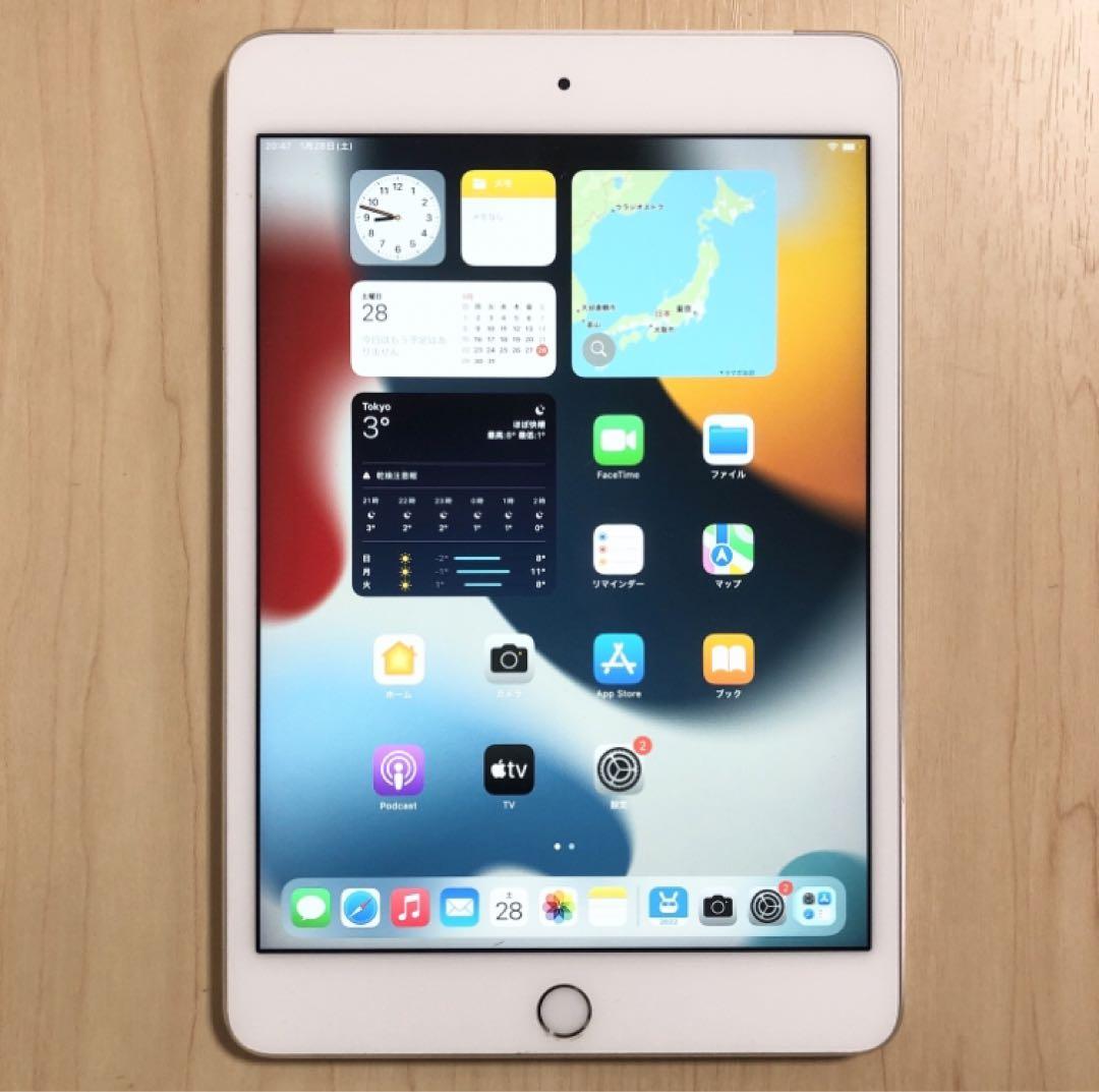 美品 iPad mini 4 バッテリー良好 SIMフリー 128GB 完動品