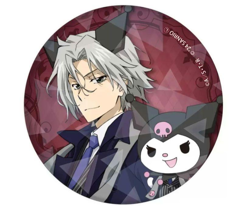 サンリオ　リボーン　くじ　獄寺隼人　等身缶バッジ　家庭教師ヒットマンREBORN 家庭教師ヒットマンREBORN サンリオくじ 獄寺隼人 缶バッジ 獄寺