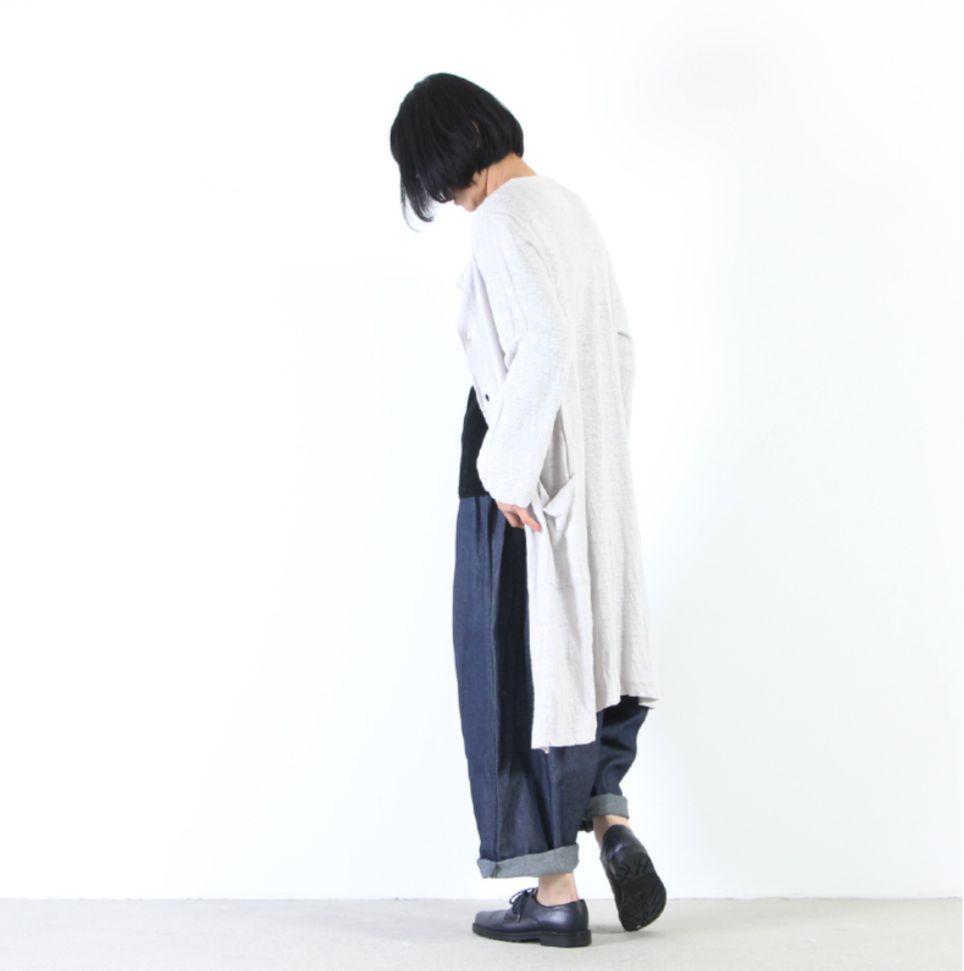 【美品】ミズイロインド mizuiroind ワイドイージー デニム パンツ