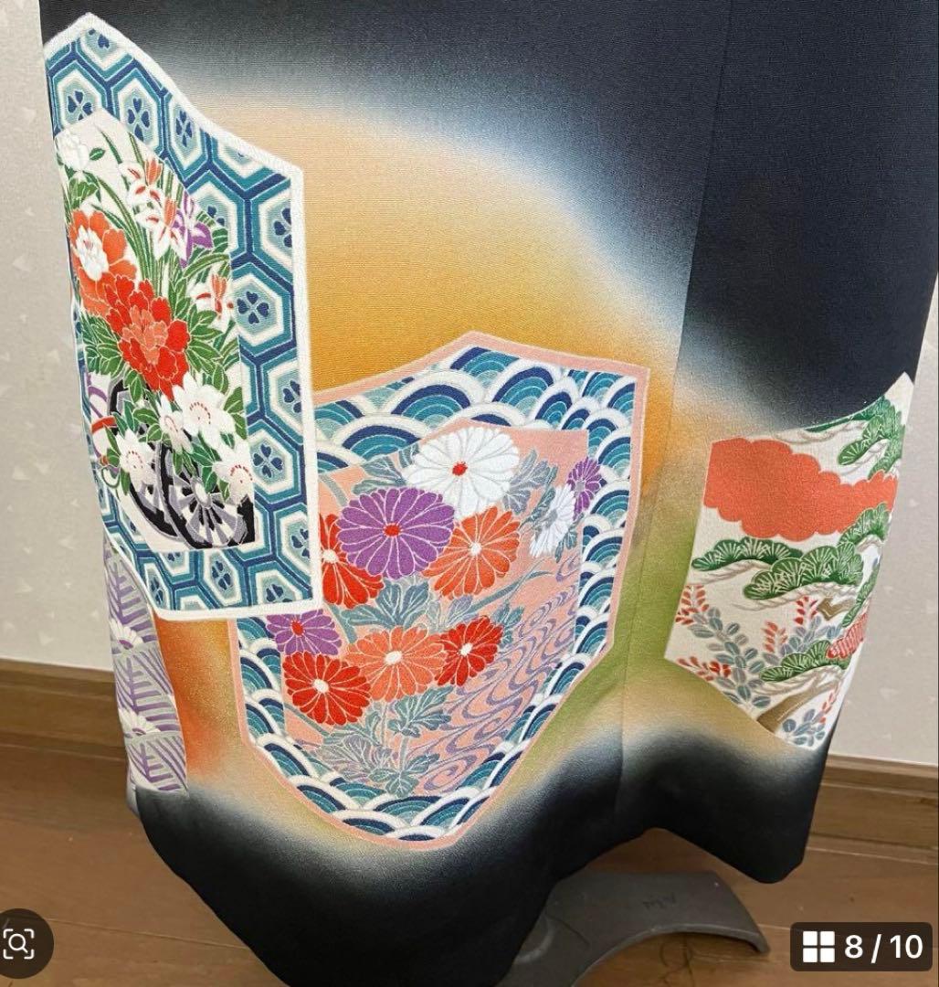 No.91留袖ドレスワンピースM〜L11号七分袖