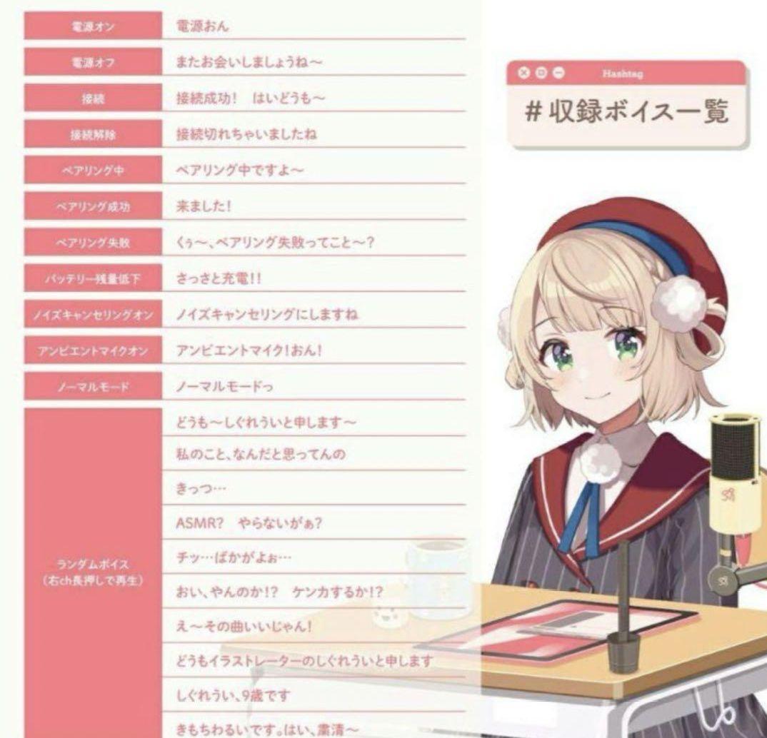 しぐれうい イヤホン AVIOTコラボ TE-D01v-SGR 画像3