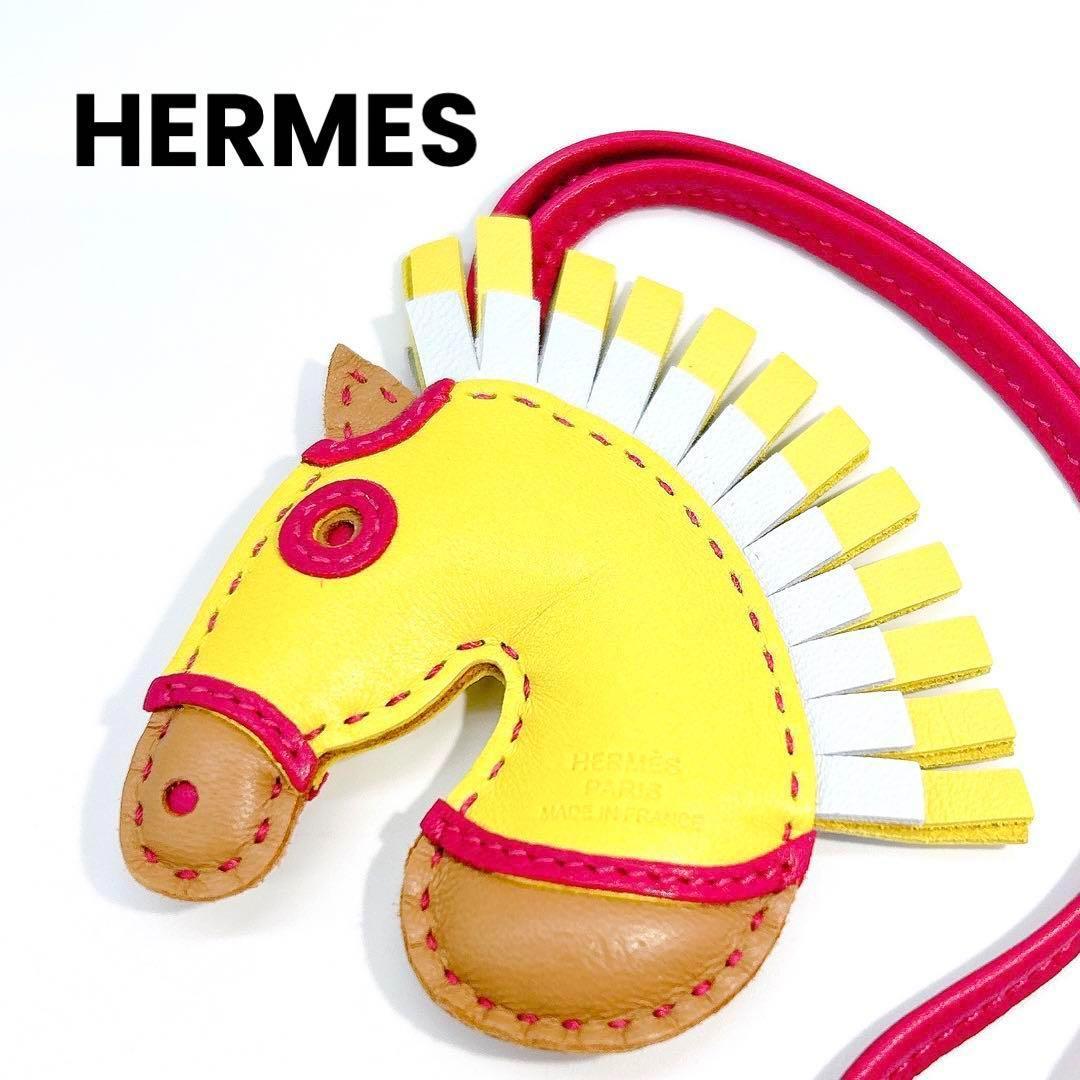 【新品・未使用品 送料込み】エルメス ジージー カマイユ チャーム エルメス ジージーカマイユ バッグチャーム 馬 ミント/モーヴ