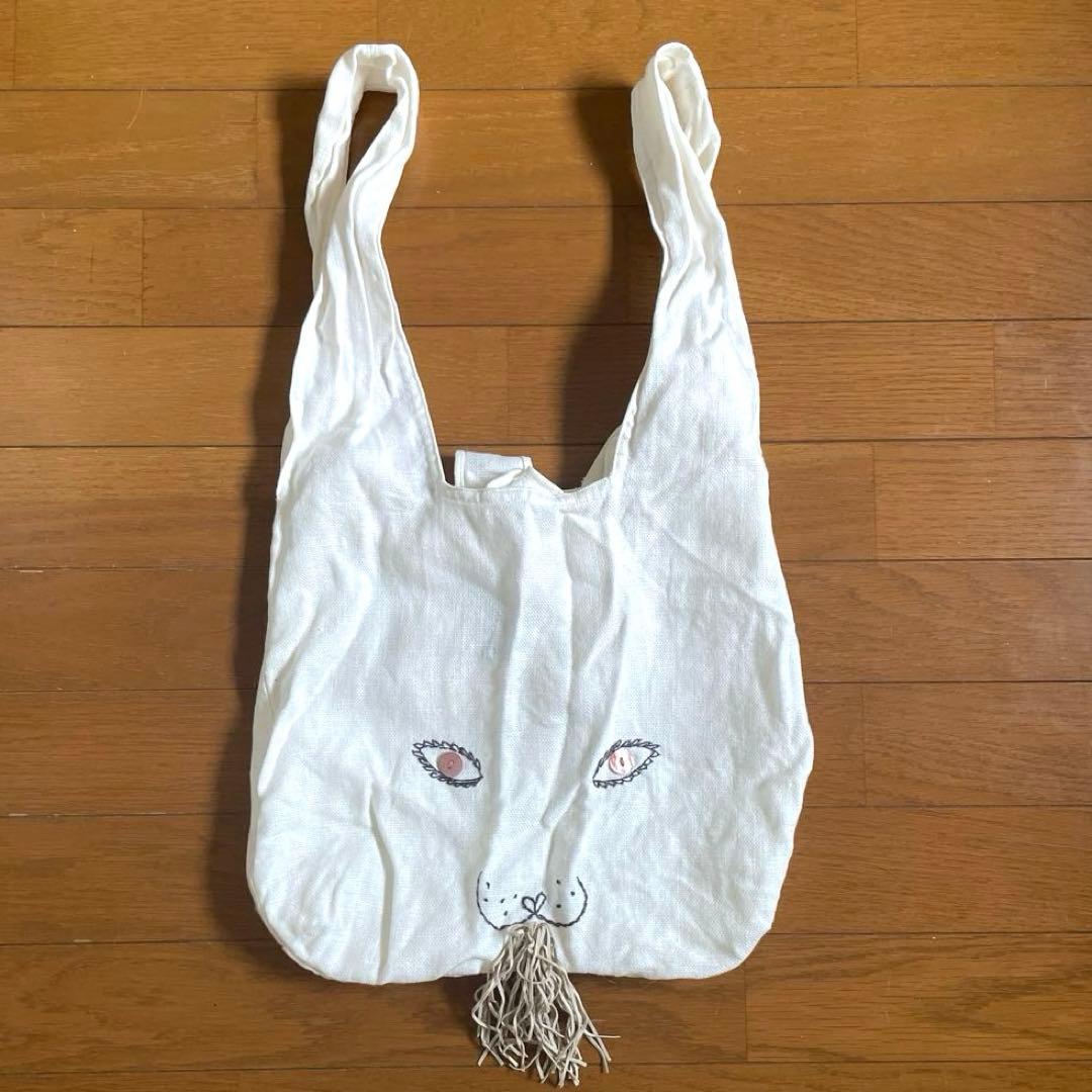 最終価格 Mina perhonen うさバッグ ホワイト うさぎ