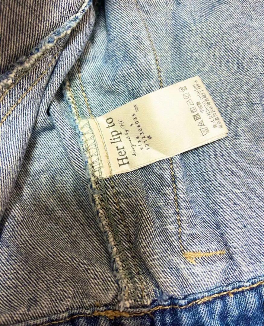 Her lip to Everyday Denim Jacket Sサイズ - メルカリ