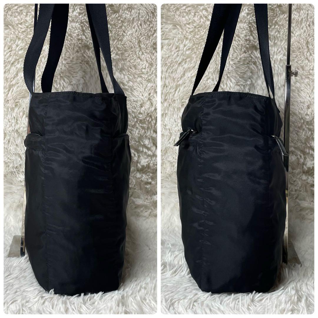 極美品】PRADA プラダ トートバッグ 肩掛け ナイロン ブラック