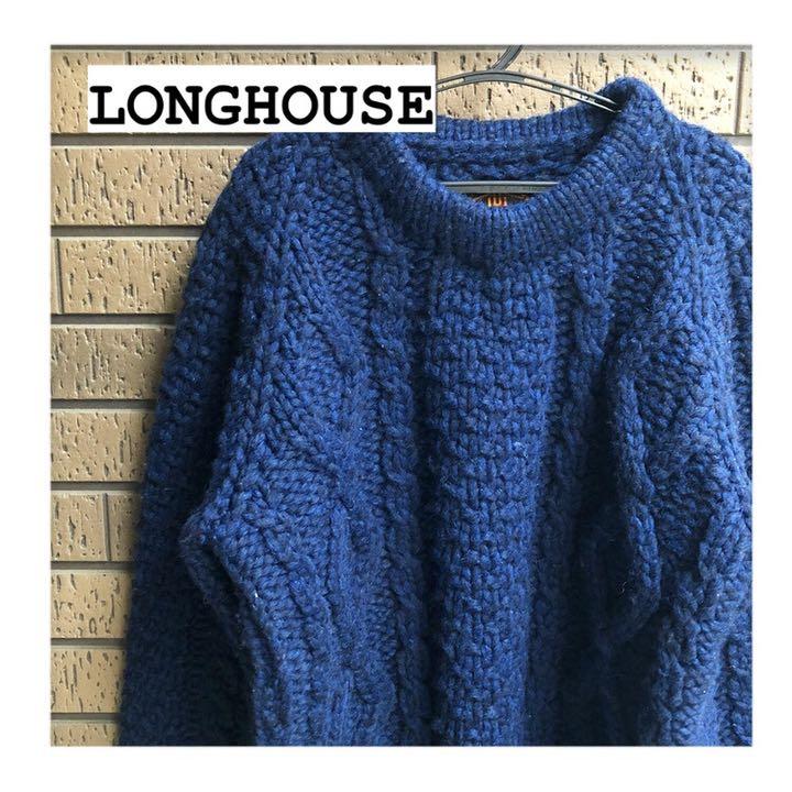 《LONGHOUSE》ニット セーター 単色 上質 カナダ製