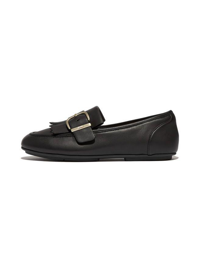 美品【fitflop】ALLEGRO フリンジ バックル ローファー 現行品