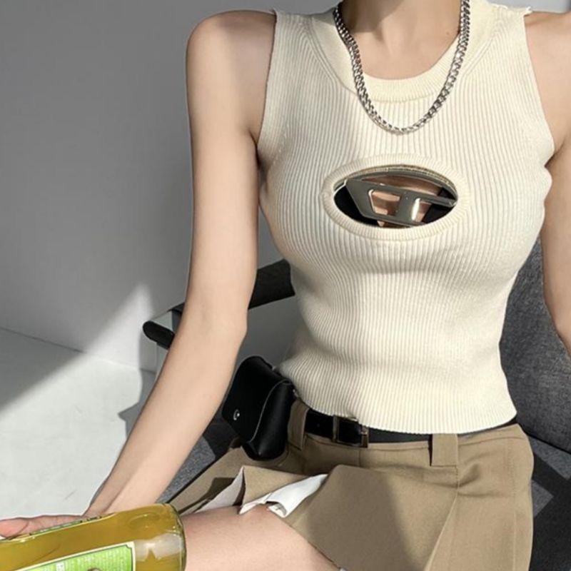 DIESEL ニットリブニットタンクトップ