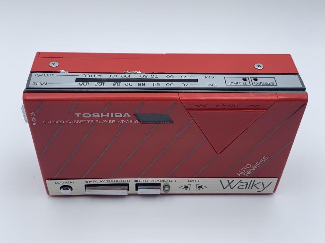 TOSHIBA Walky KT-AS10カセットプレーヤー レッドウォークマン