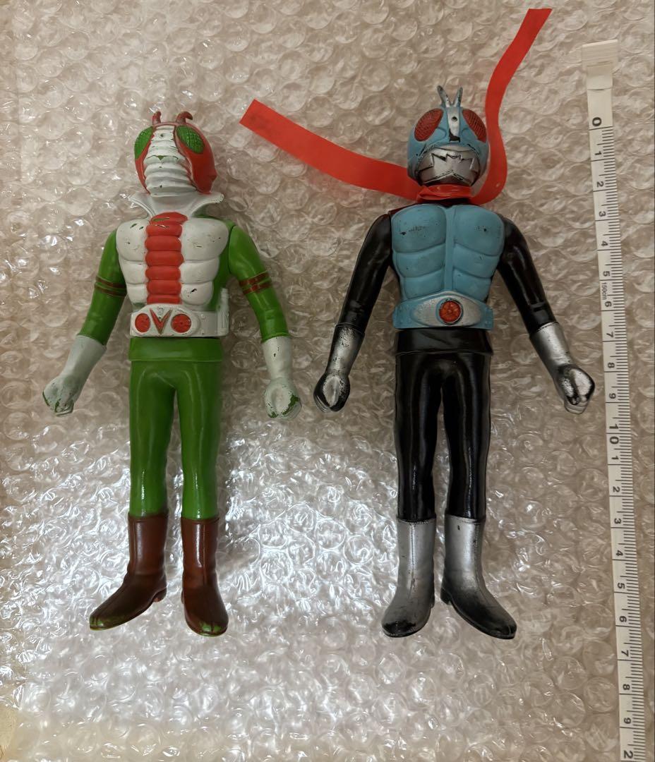 当時物　仮面ライダー　2体セット　ポピー製　ソフビ　です。※約17センチサイズ