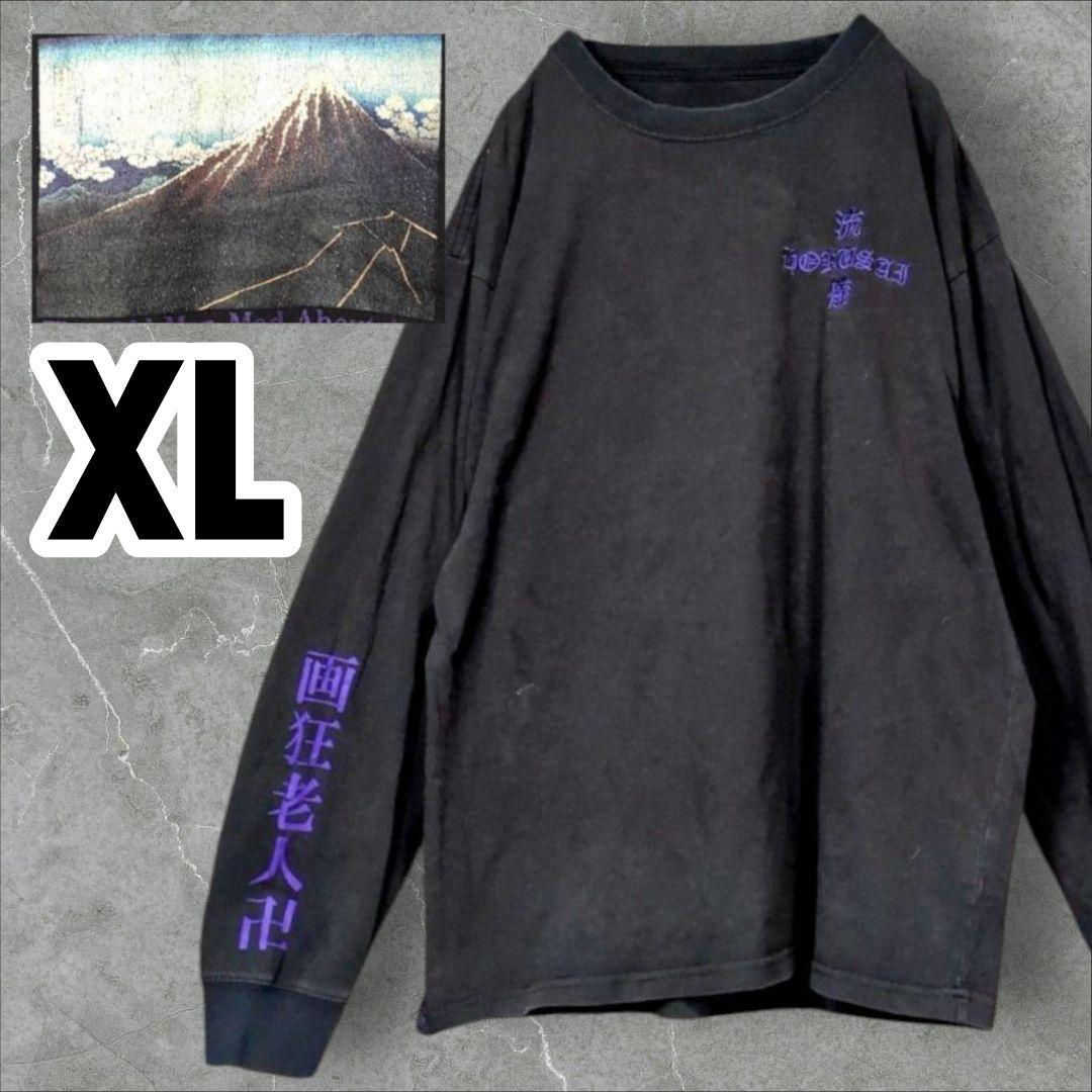 HOKUSAI Red Fuji Long Sleeve Tee XL Y2K