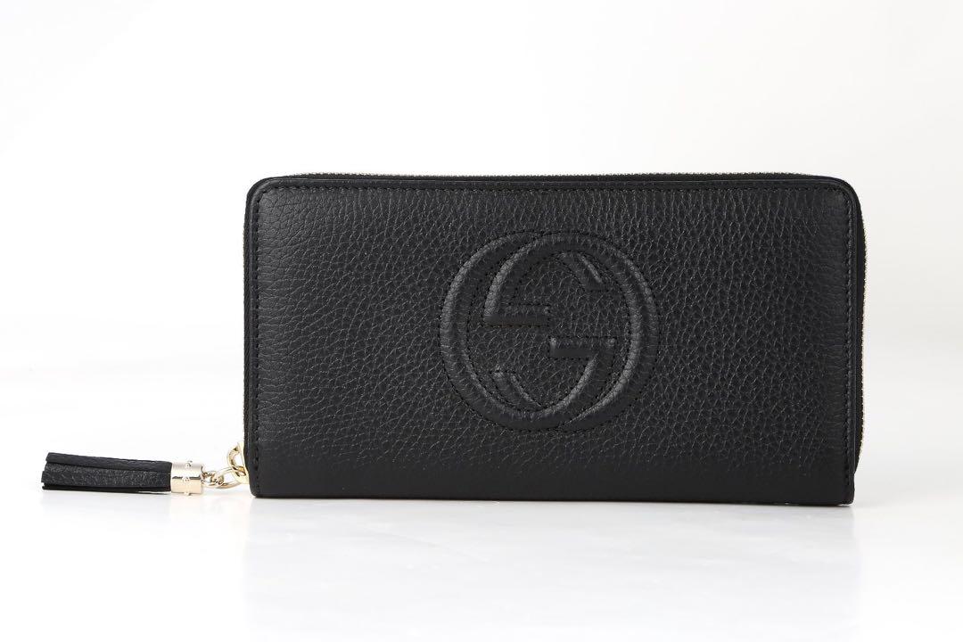 新品未使用品GUCCI グッチ ラウンド長財布 SOHOブラック 本物 正規品