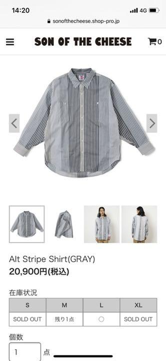 新作最安値 shu10様専用AltStripeShirt SON OF THE CHEESE SDeBW-m77353389116 100%新品新作