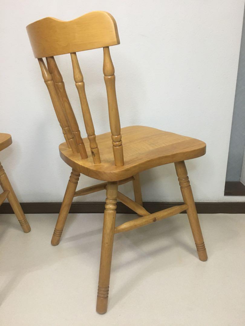 ２脚セット 木製 ウインザーチェア ダイニングチェア ろくろ脚