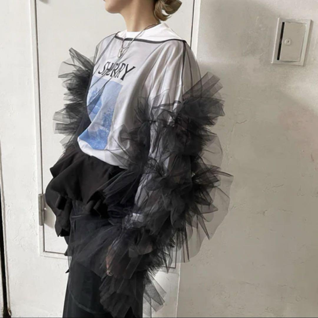 超美品MARGE Tulle sleeve(black)定価60,500