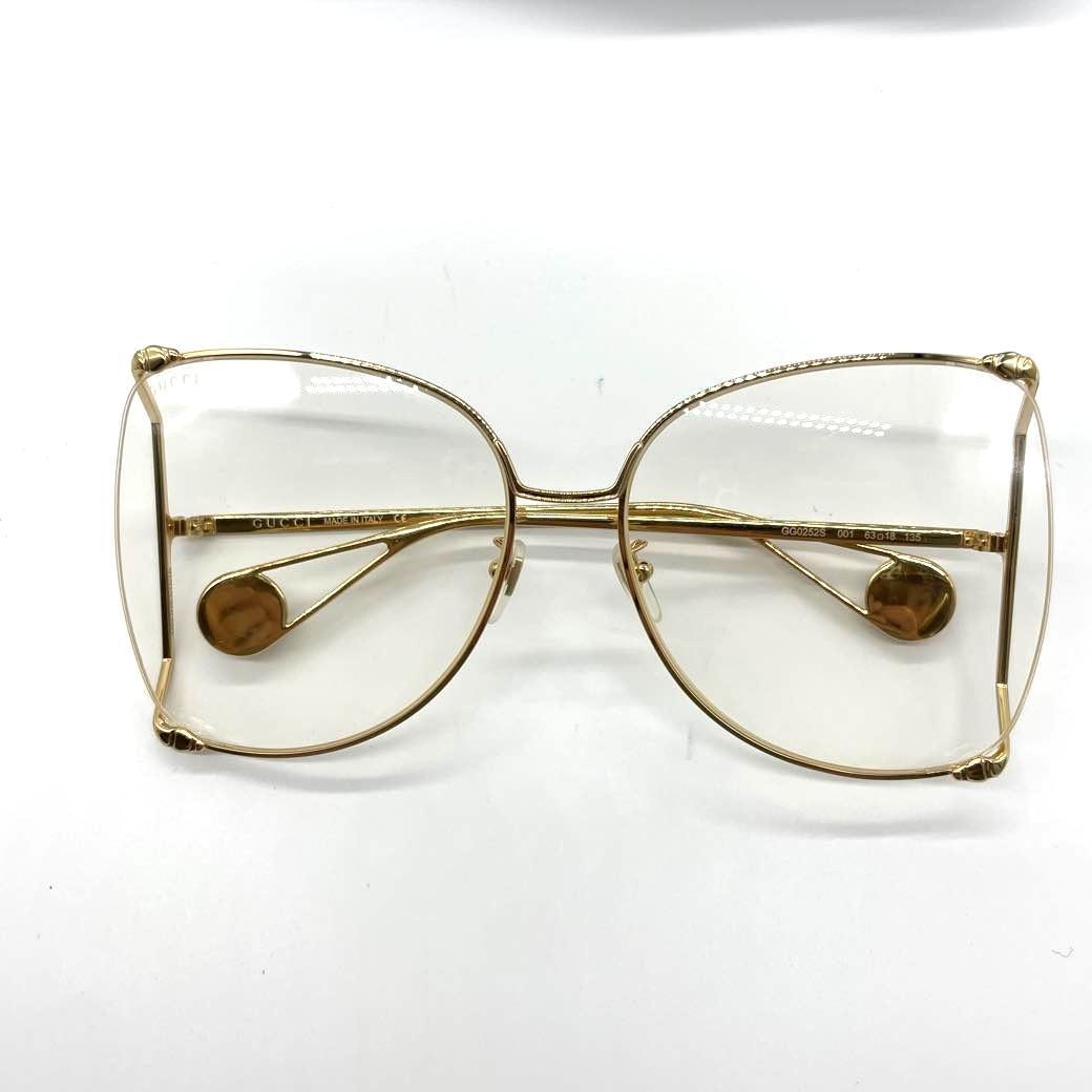 GUCCI GG0252S オーバーサイズ GGパール 眼鏡