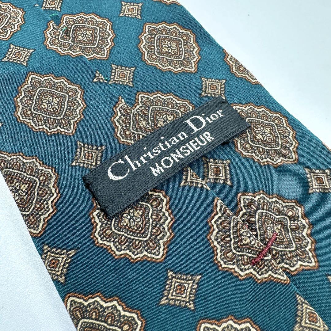美品✨Christian Dior ディオール ネクタイ トロッター グリーン 美品】ChristianDior クリスチャンディオール ネクタイ グリーン