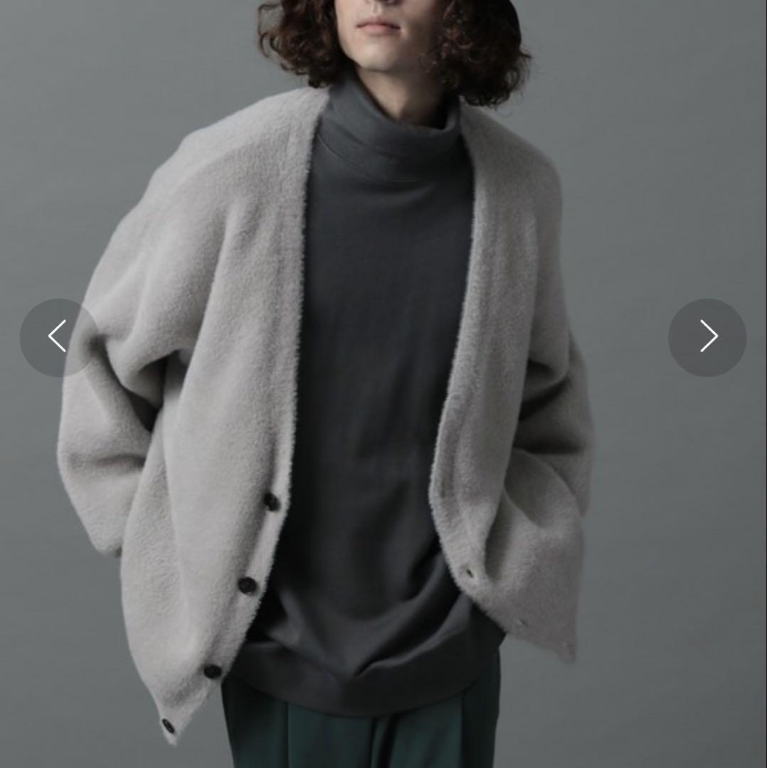 OHGA SHAGGY CORDIGAN コーディガン　グレー OHGA SHAGGY CORDIGAN グレー その他コート、アウター