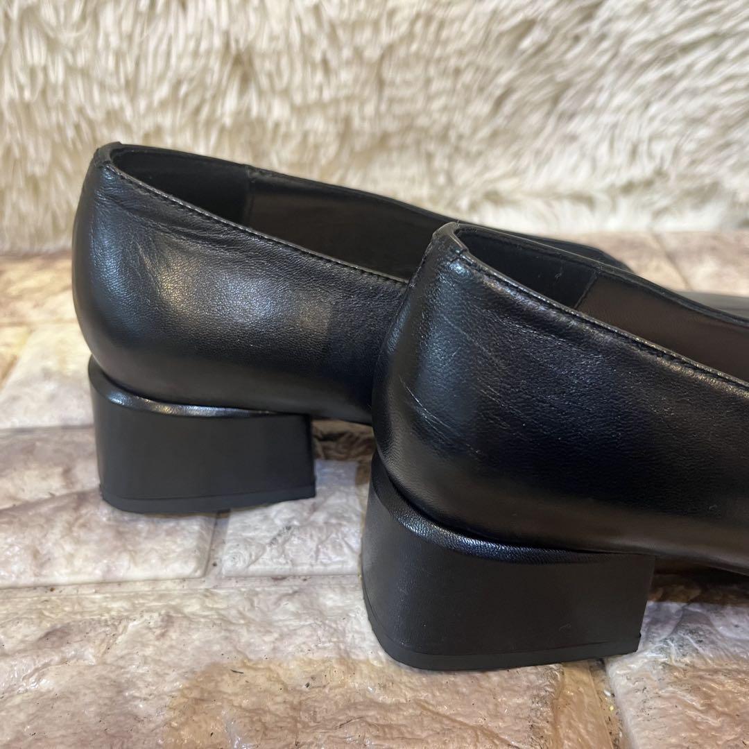 極美品　FABIO RUSCONI スクエアトゥ　センターシームパンプス　37