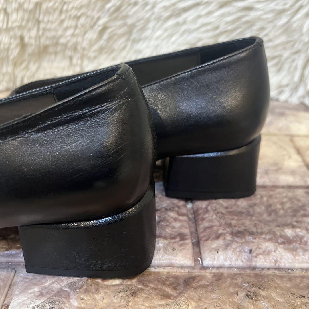 極美品　FABIO RUSCONI スクエアトゥ　センターシームパンプス　37