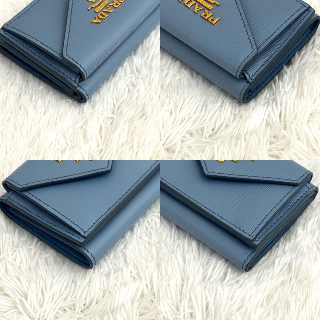 極美品⭐️PRADA プラダ ヴィッテロムーヴ レザー 三つ折り 財布 ブラック