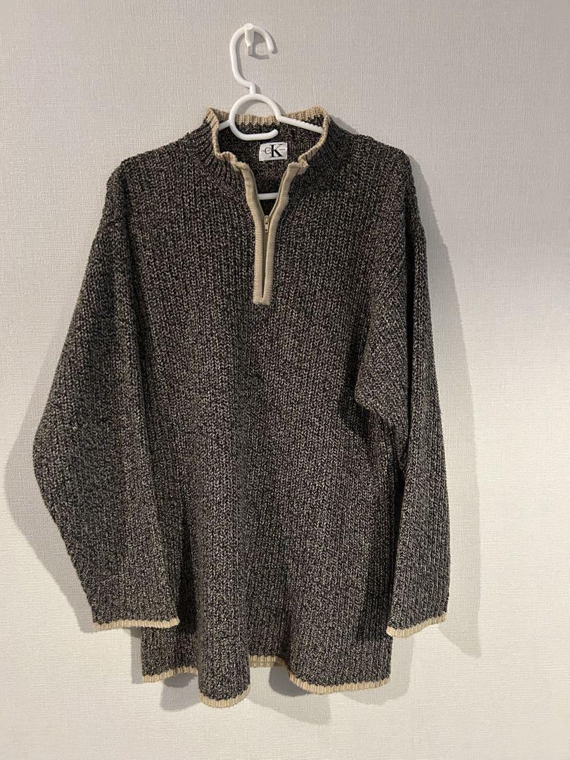 90s Calvin Klein(カルバンクライン)ハーフジップニット
