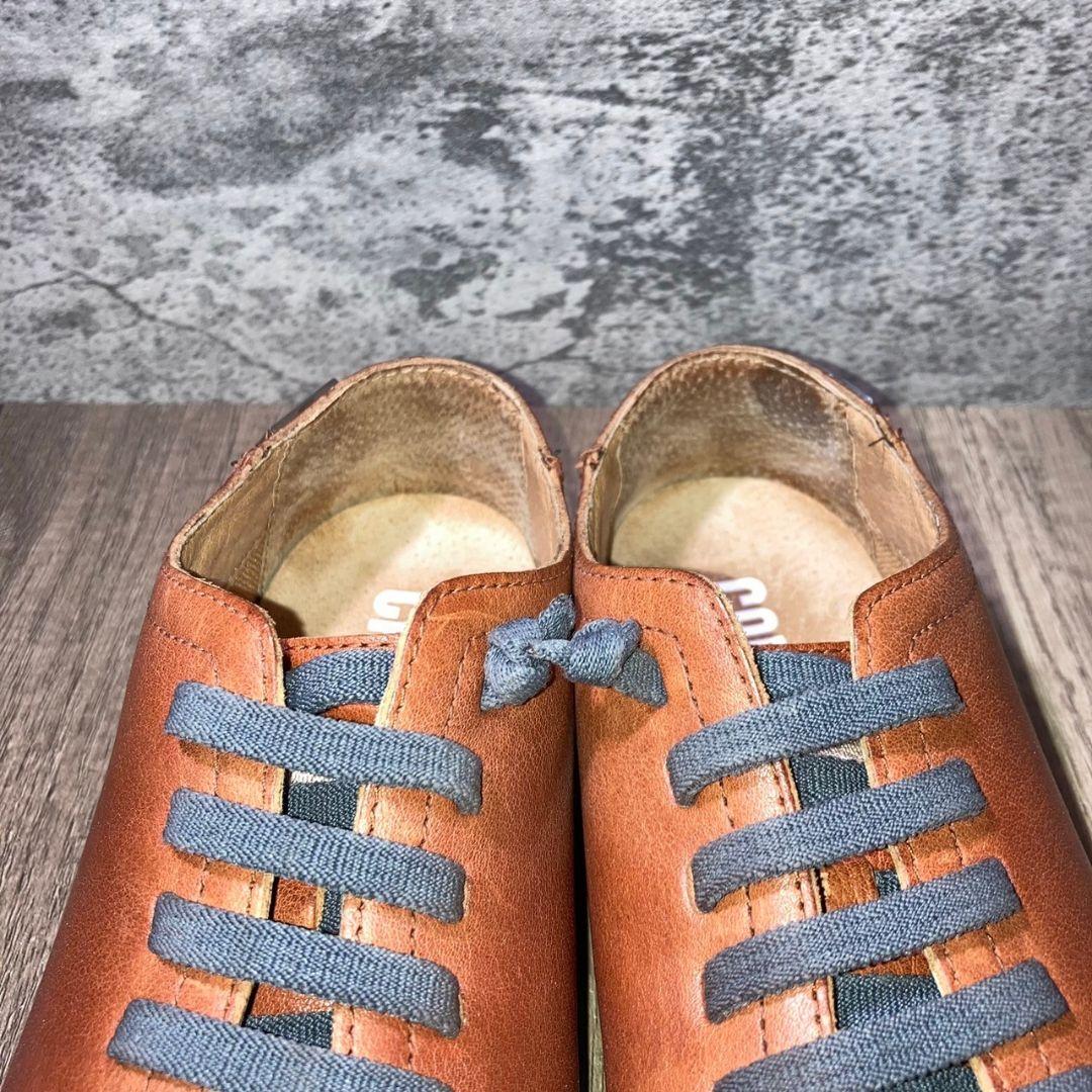 美品　CAMPER　ペウカミ　レザー　ブラウン