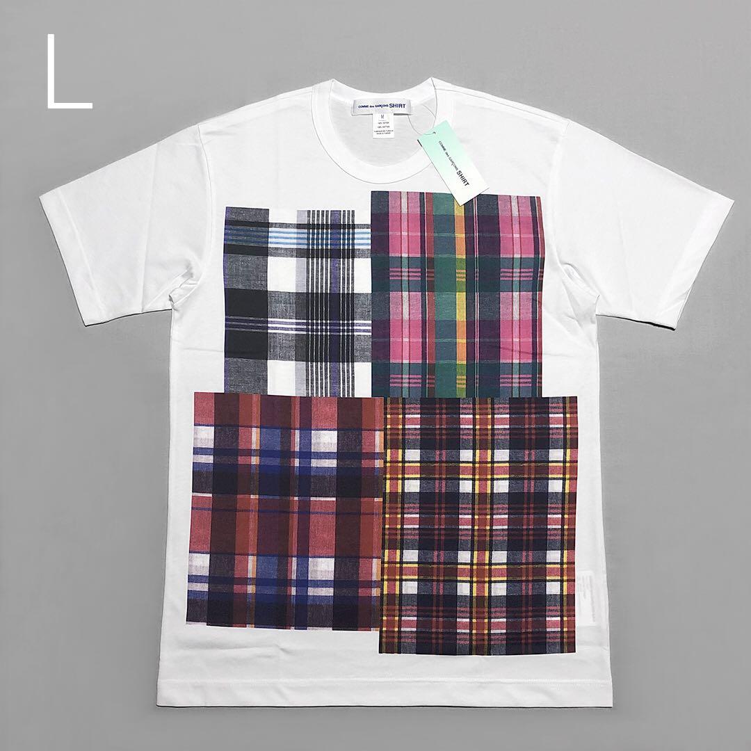 特価ブランド 新品未使用】コムデギャルソンシャツ チェックプリント TシャツA トップス