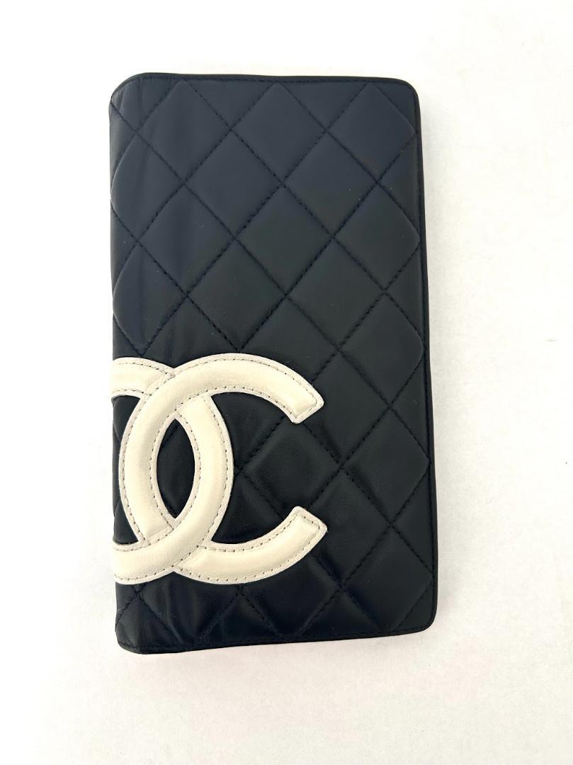 JAZZ【美品】CHANEL／シャネル カンボンライン ブラック 長財布