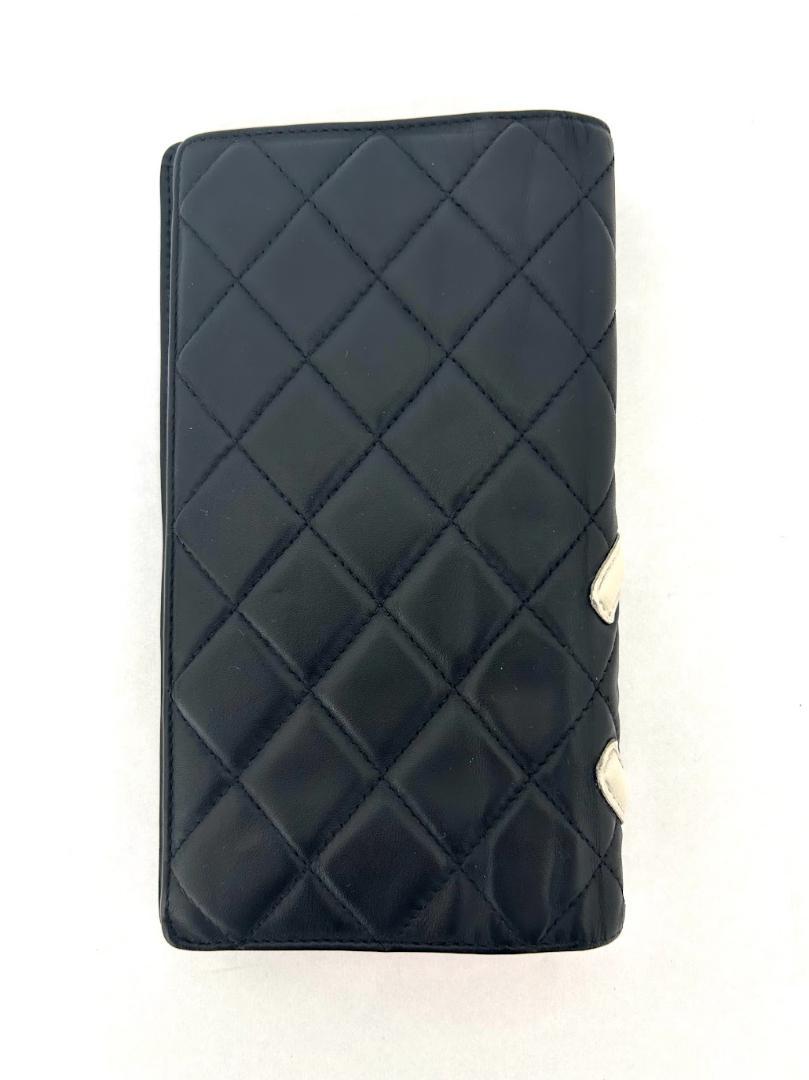 JAZZ【美品】CHANEL／シャネル カンボンライン ブラック 長財布