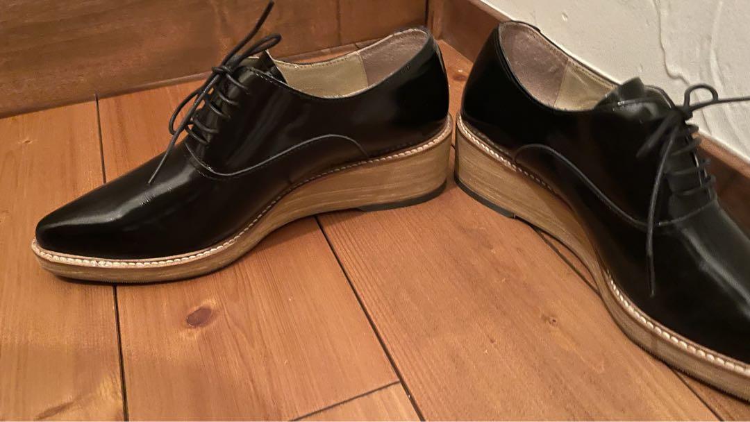 LANVIN エナメルレースアップシューズ 黒 Lanvin ランバン エナメル レースアップシューズ ブラック