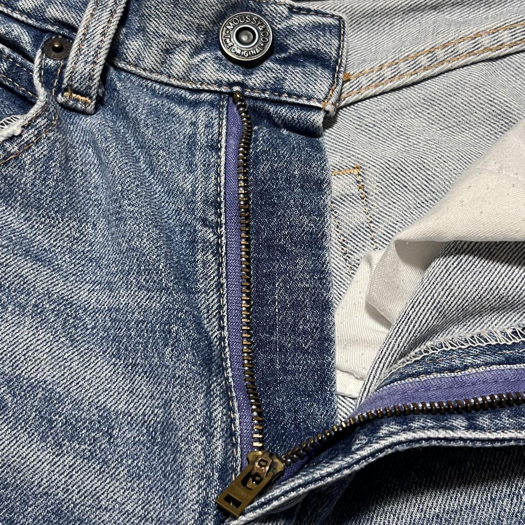 【良品】マウジー moussy フレア デニムパンツ ストレッチ MVS 23