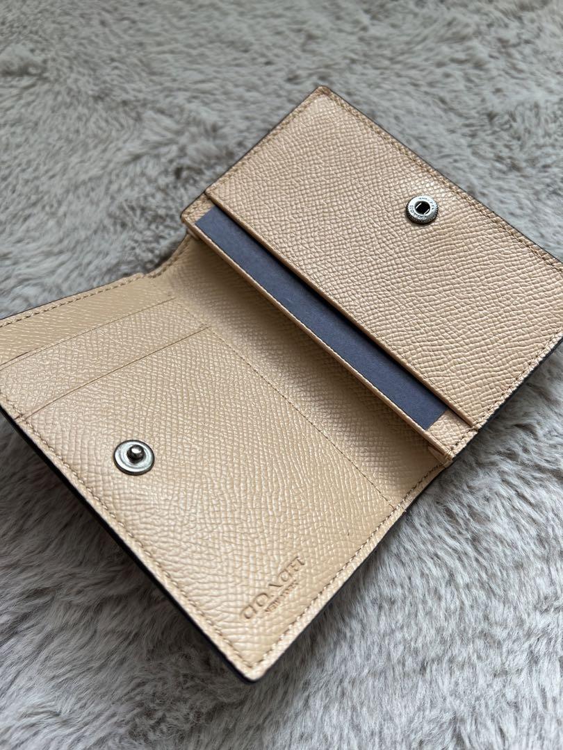 【新品未使用】COACH 名刺入れ ベージュ レザー