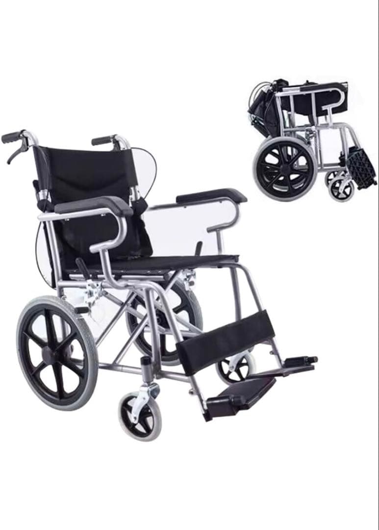 【新品未使用】介助用　軽量折りたたみ車椅子