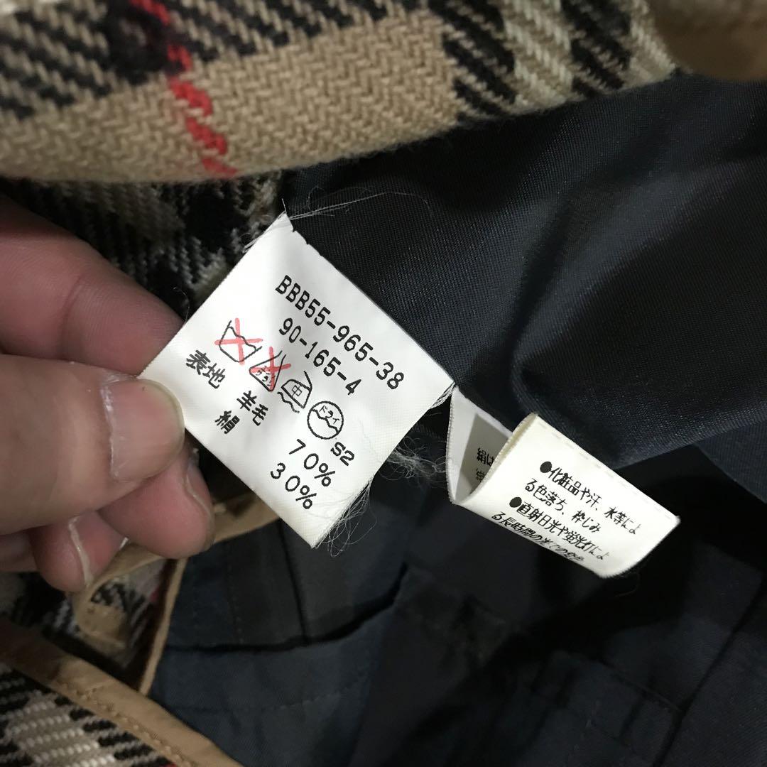 90s Burberr`s ノバチェック シルク スタンカラーコート 165-4