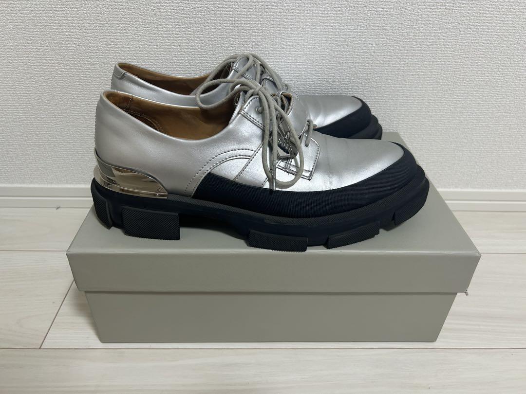 靴 Both Paris GAO Derbies Black Silver 42