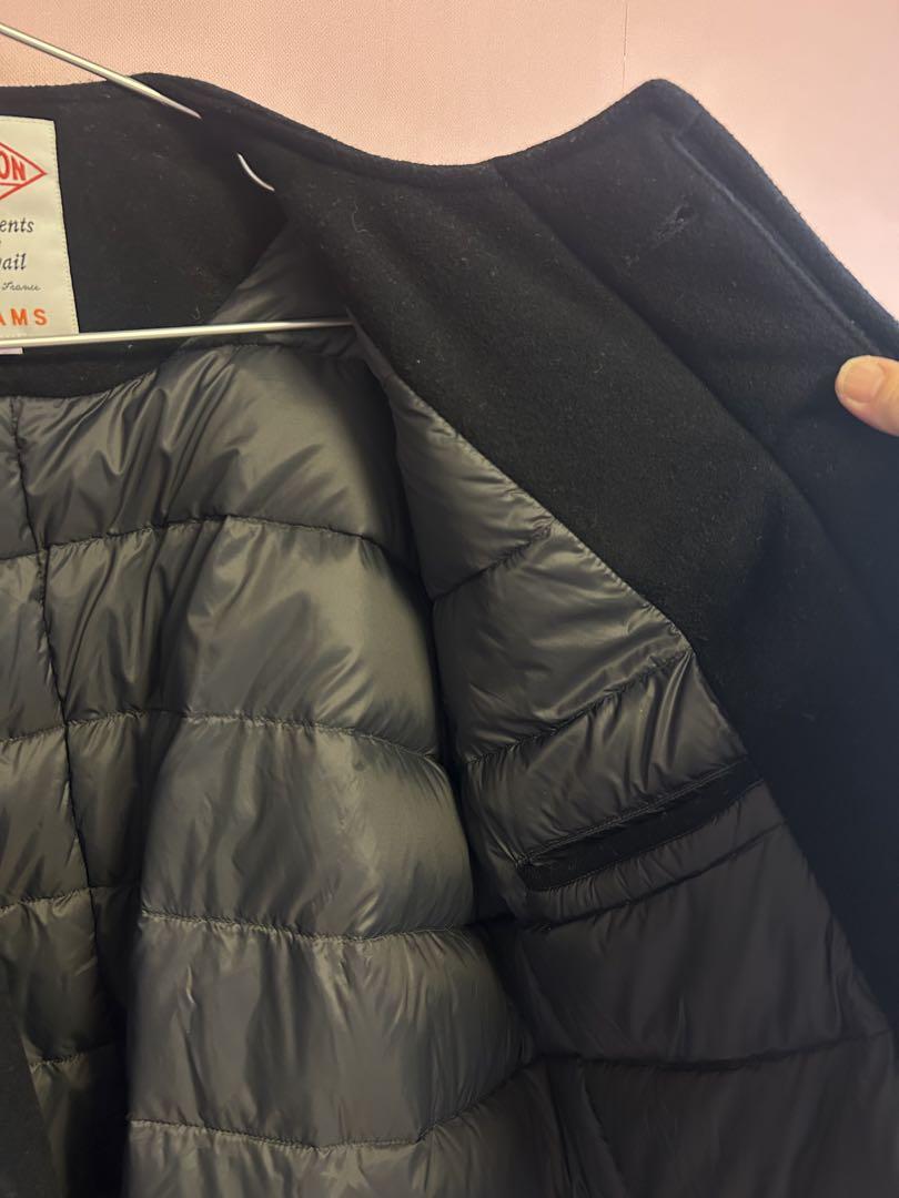 ダントン DANTON×BEAMSウールモッサダウンコート サイズ38 ネイビー ダントン DANTON×BEAMSウールモッサダウンコート サイズ38 ネイビー
