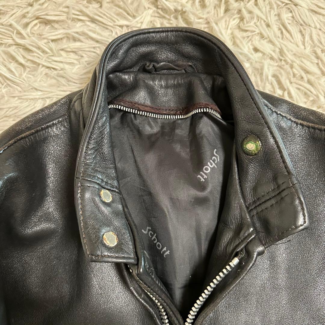【Schott】ショット レザージャケット シングル ブラック 32 ライダース 【Schott】ショット レザージャケット シングル ブラック 32 ライダース